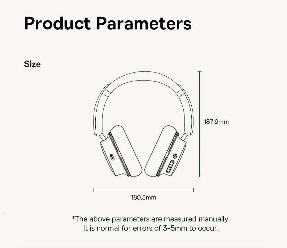 Baseus ANC Wireless Headphone Hi-Res LDAC Headset Bluetooth 5.4 BISA Pro Spatial Audio 50Mm Driver Overhead Earphone_voghion.com