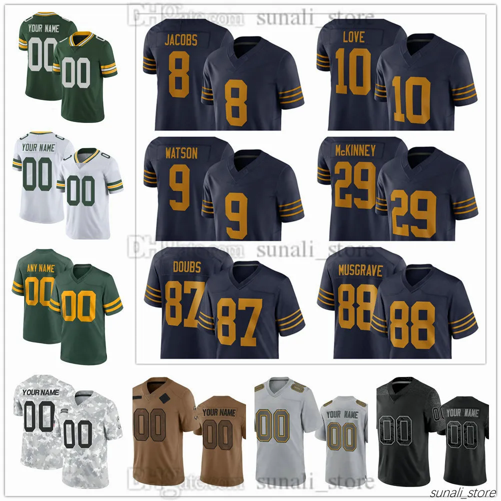 Save Big on Bulk Jersey 23 Football 1923 Men's Football Jersey 10 Love  Josh Jacobs 29 Xavier McKinney Christian Watson Brett Favre Paul