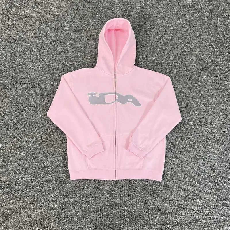 Oversized Embroidery Ida.Sply Zip Hoodie Mens Womens 1 1 High