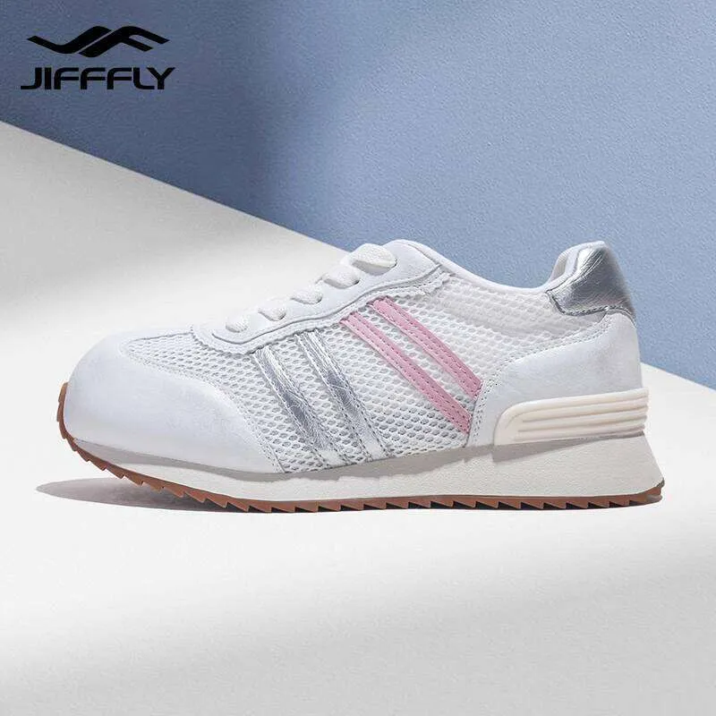 Jifffly Dexun Shoes For Women 2025 Summer New Breathable Lightweight Versatile Slanted Toe Flat Sneakers_desvips.com