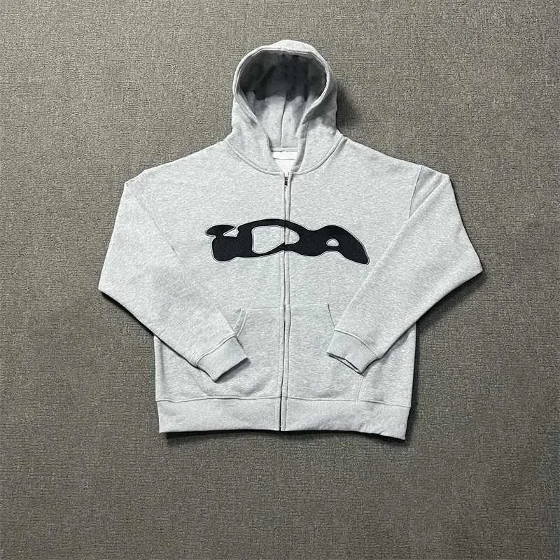 Oversized Embroidery Ida.Sply Zip Hoodie Mens Womens 1 1 High