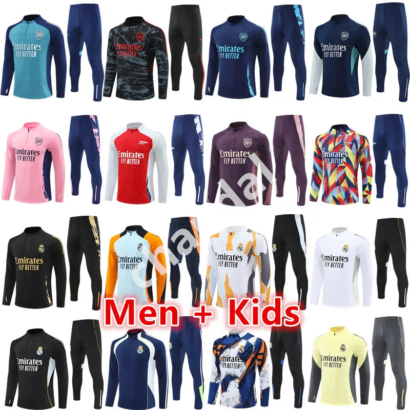 2025 2026 Madrids Arsen Soccer Tracksuit Men And Kids Football