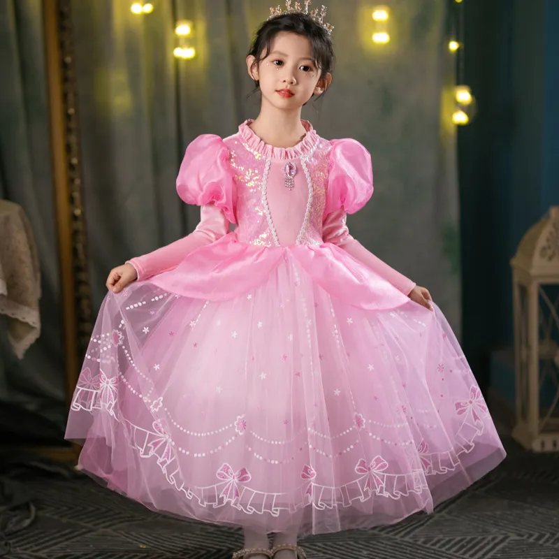 Frozen Elsa Princess Pink Princess Dress With Puffy Skirt Perfect