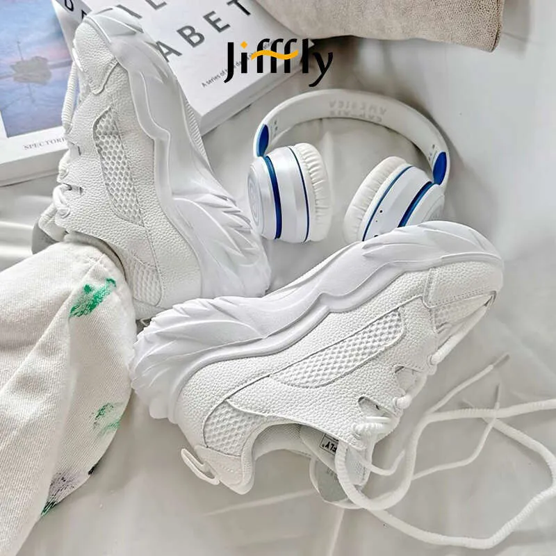 Jifffly Dad Damen-Sneaker Sommer 2025: Trendige, vielseitige weiße Sneaker für Paare_voghion.com