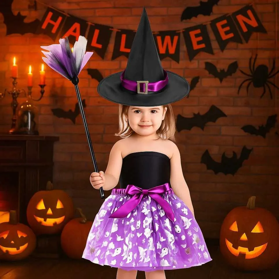short dress witch costume Xpluswear Design Plus Size Halloween Costume Orange Witch Cold Shoulder  Mini Dress (With Hat)Ships 24h