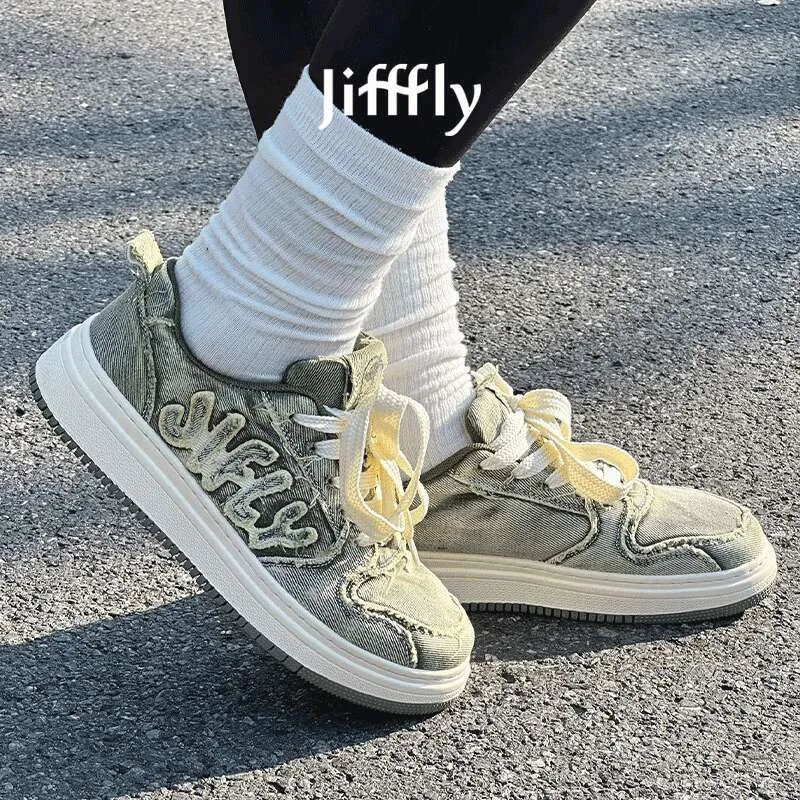 Jifffly Men's And Women's Sneakers Thick Bottom Casual Shoes For Couples 2025 Summer New Model_voghion.com