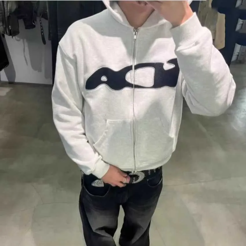 Oversize Embroidery Ida.Sply Zip Gray Hoodie For Men From 11,68