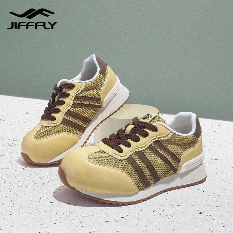 Jifffly Dexun Shoes For Women 2025 Summer New Breathable Lightweight Versatile Slanted Toe Flat Sneakers_desvips.com