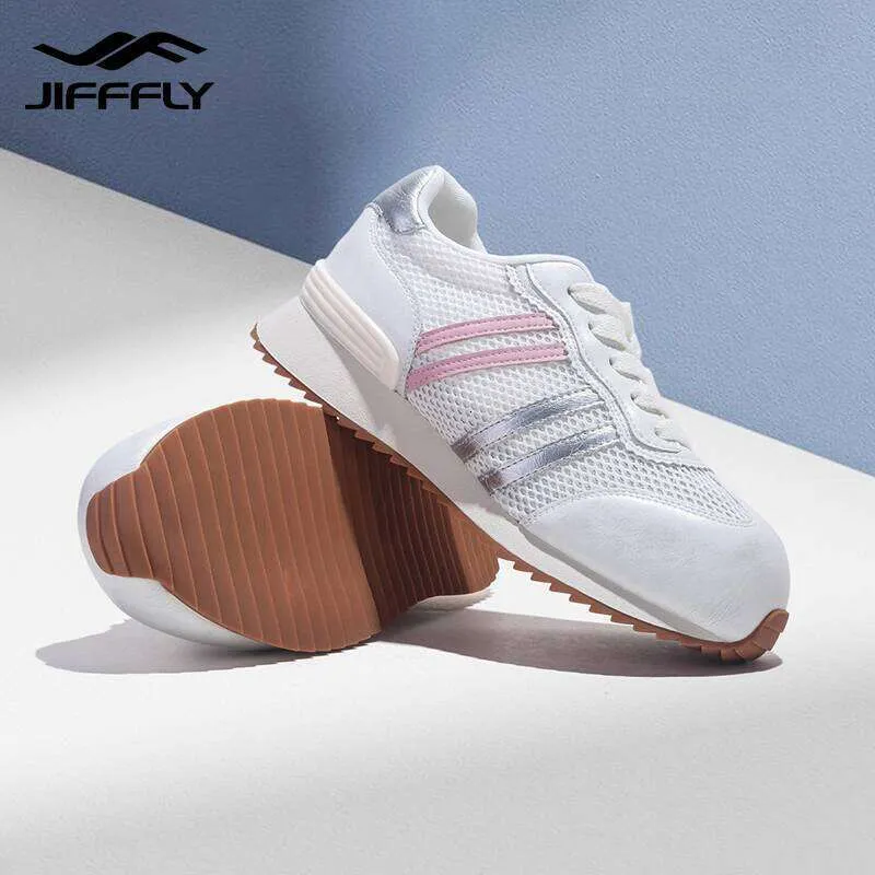 Jifffly Dexun Shoes For Women 2025 Summer New Breathable Lightweight Versatile Slanted Toe Flat Sneakers_desvips.com