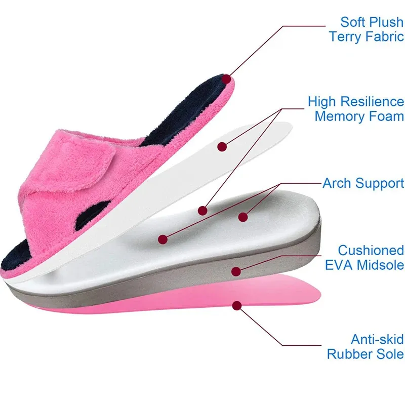 Pantofole da casa da donna Pallene Cross Band in cotone, morbide e antiscivolo, con punta aperta, modello 250723_voghion.com