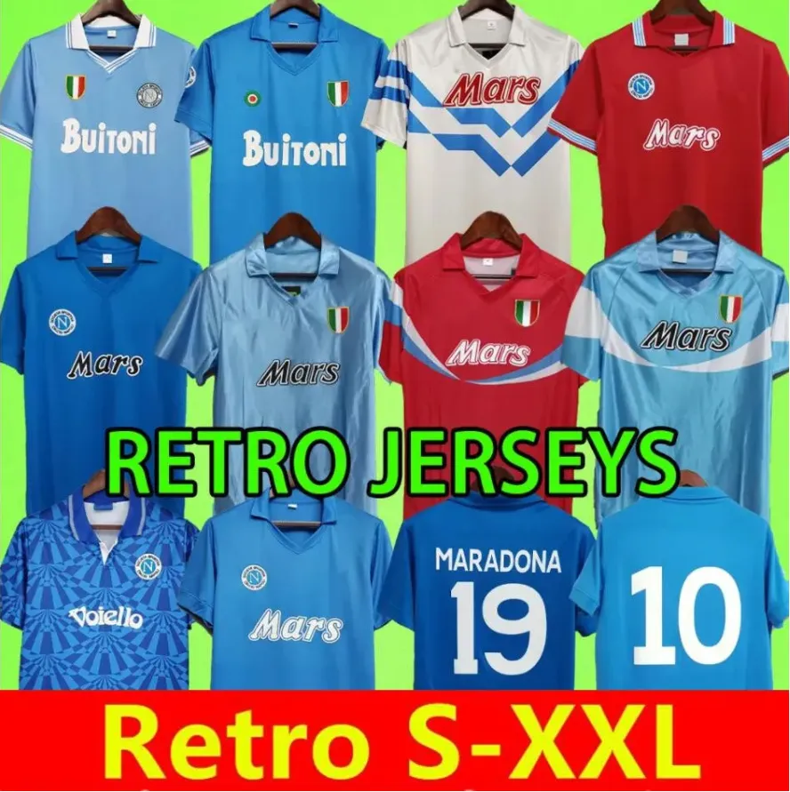 レトロサッカージャージ：1986年から1993年のクラシックナポリサッカー