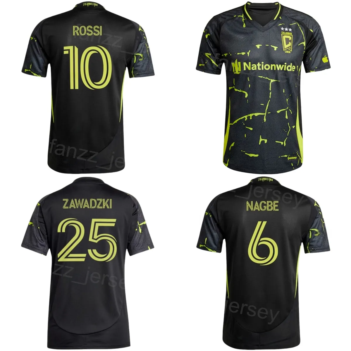 Club 25/26 Soccer Columbus Crew Jersey 10 ROSSI 7 CHAMBOST 19