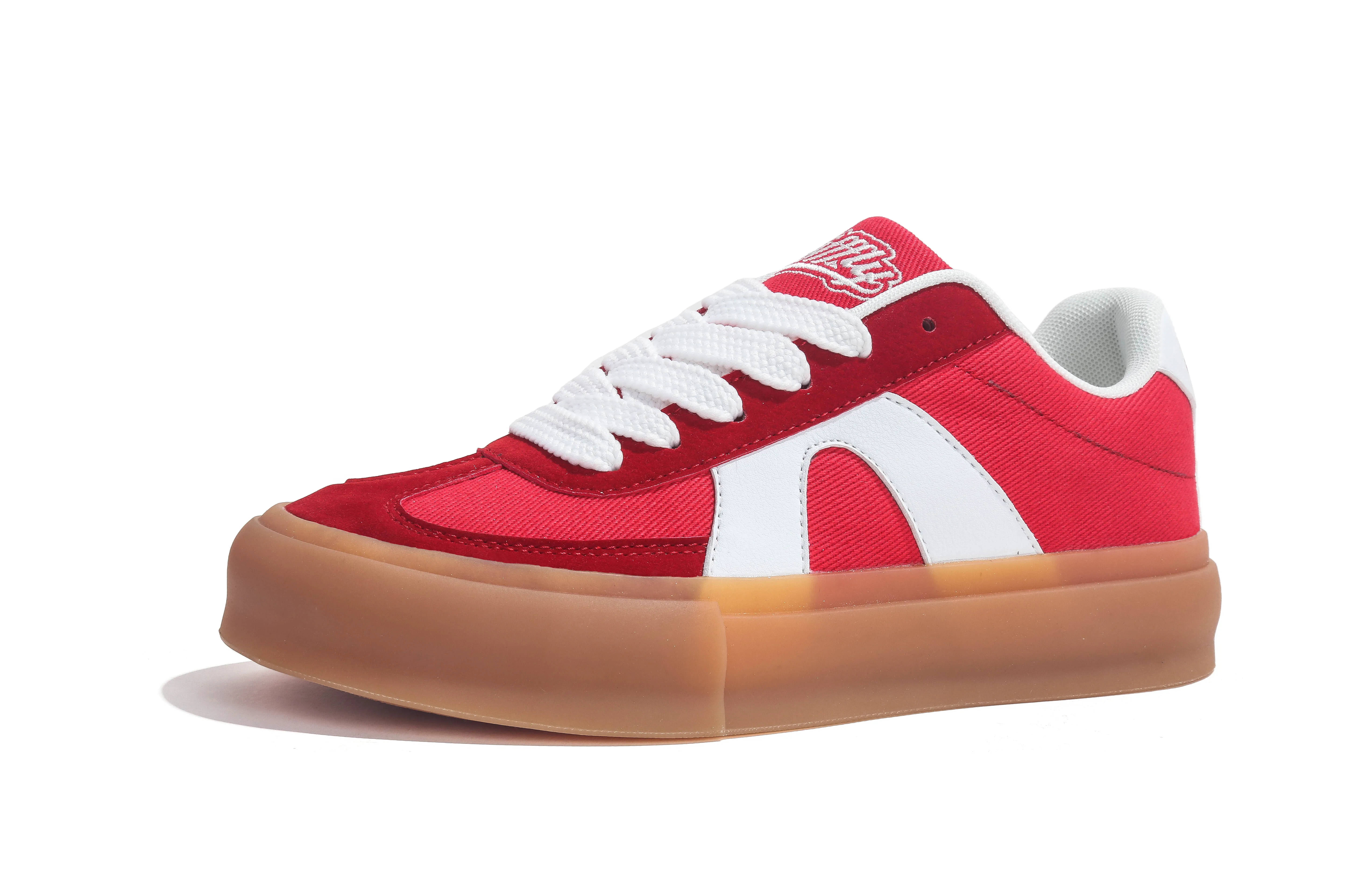 Jifffly Red German Training Shoes For Women 2025 New Summer Vintage Versatile Thick Sole High-top Commuter Student_voghion.com