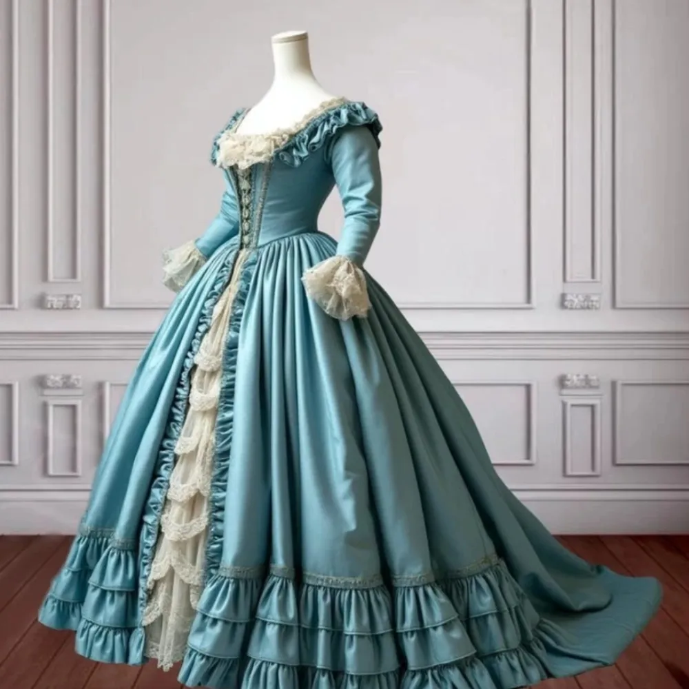 strapless open back dress Sky Blue Princess Baby Toddler Pageant Dress FGD460 main image 1