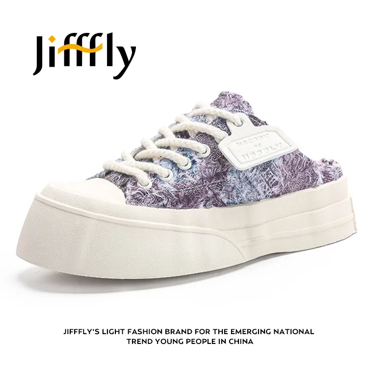 Jifffly Half Slipper da donna, scarpe basse, suola morbida, in tela con rialzo per l'estate 2024_voghion.com