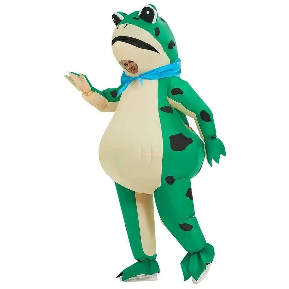 Funny Inflatable Frog Costume Adult Full Body Air Blow Up Halloween ...