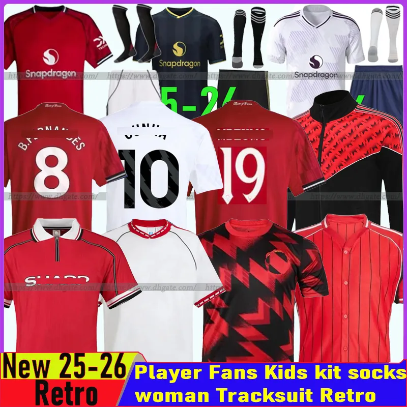 Save Big on Bulk Manunited 25 26 Soccer Jerseys Cunha Mbeumo Hojlund Antony  Casemiro Retro 2025 Utd Football Shirt Tracksuits Martial B Fernandes Men 