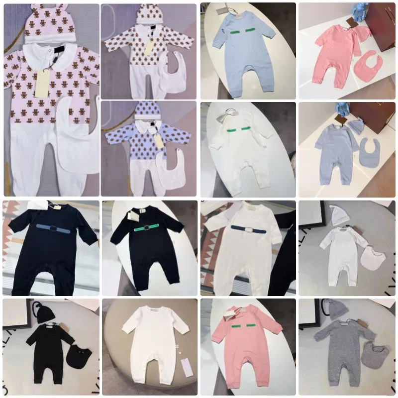 Designer infant newborn romper long sleeve O-neck 100% cotton casual ...