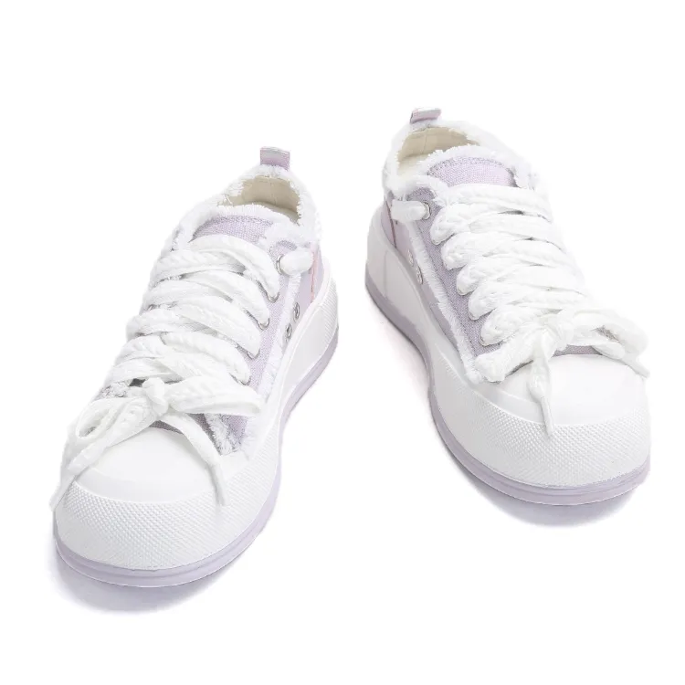 Jiffflyx Q.VONTON Women's Shoes 2025 New Casual Low-Top Thick-Soled Sne_voghion.com