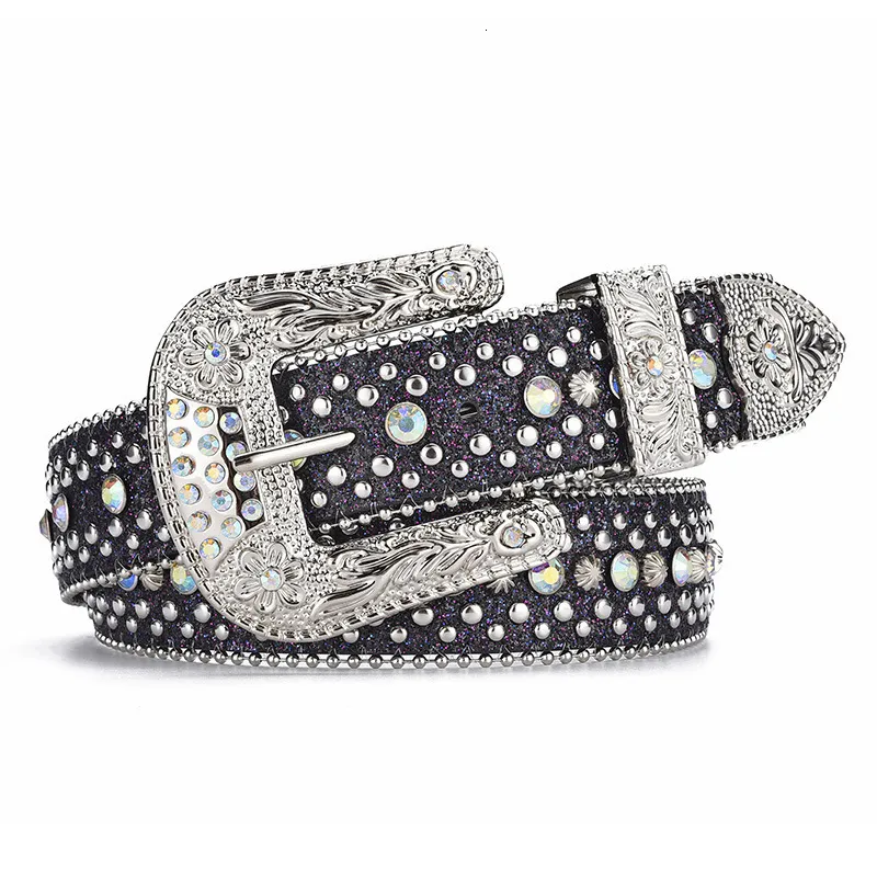 Women Men Western Cross Rhinestone Belt Y2K Crystal... From  display picture 3