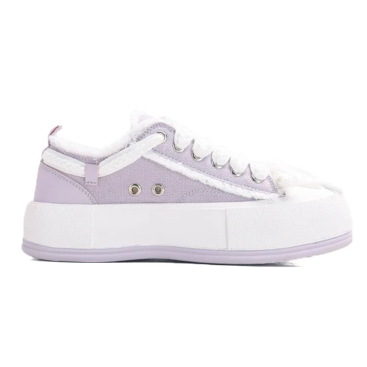 Jiffflyx Q.VONTON Women's Shoes 2025 New Casual Low-Top Thick-Soled Sne_voghion.com
