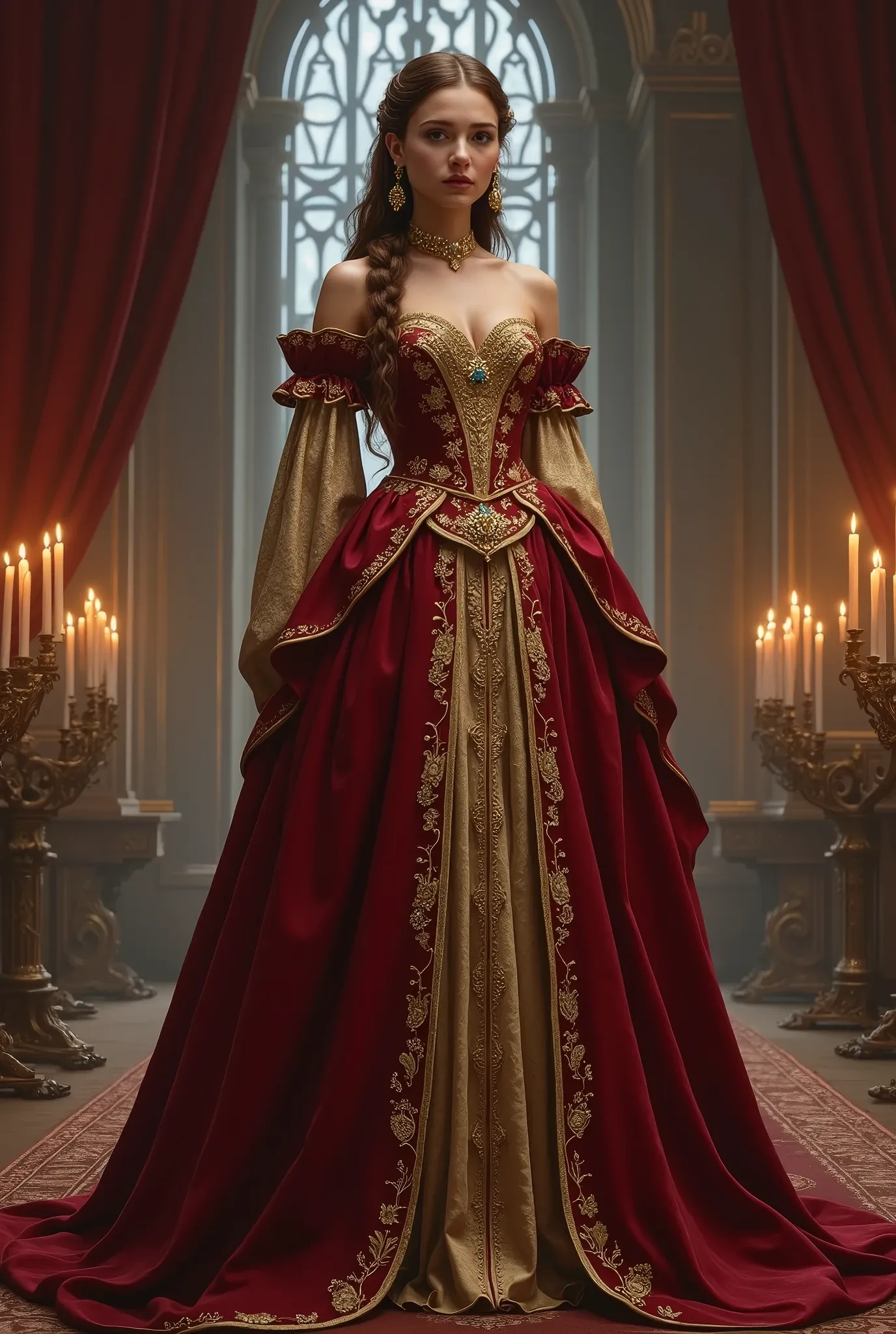 red and gold fantasy dress Hurrem