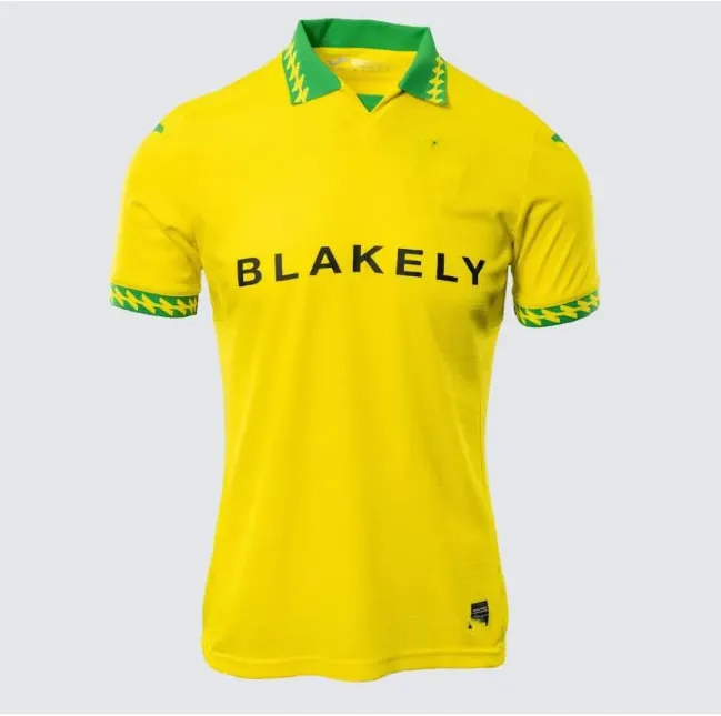 Norwich FC 2025 2026 Mens Soccer Jersey Kit Yellow Short Sleeve