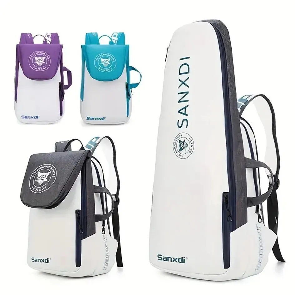 Paddle Racket Backpack Tennis Bag 50L Waterproof Polyester Foldable Paddle Backpack for 2-3 ...