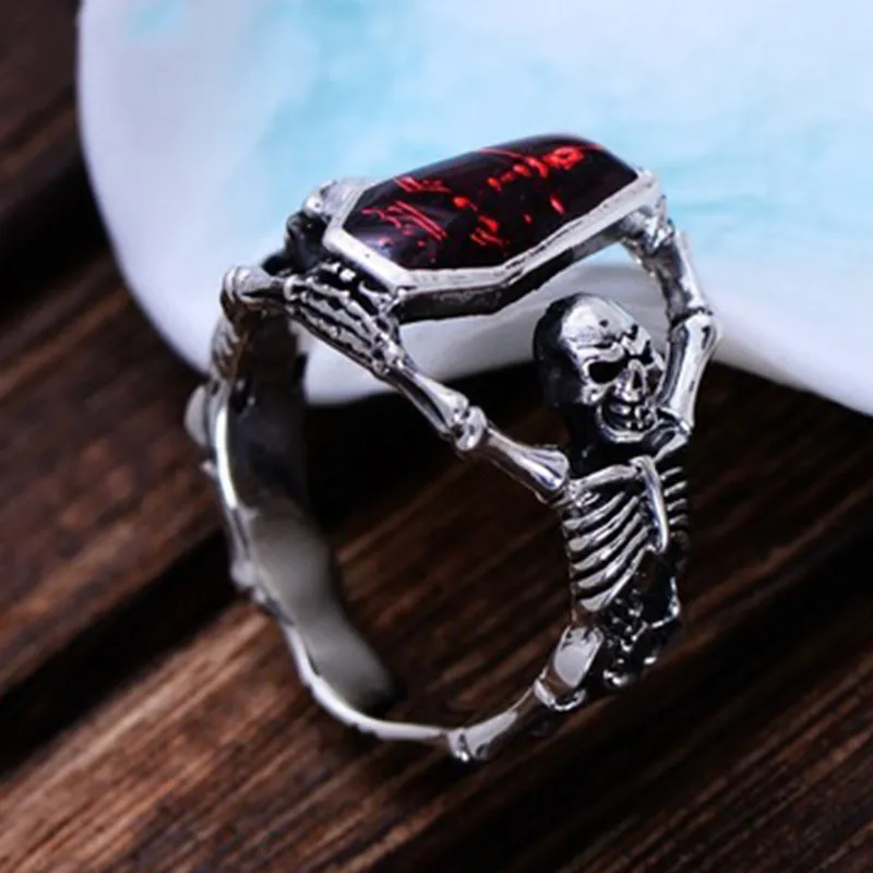 Vampire Rings Men HOT Thai Silver Vampire Bat Skull Mens Style Ring Sterling Silver ...
