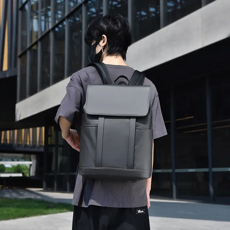 black canvas and leather backpack Nerlion for Men Waxed Laptop Backpack 17.3 Inch Rucksack Vintage Travel Backpack (Black) : Electronics backpack adidas Performance Power with zip pockets on notebook Color:White / Red