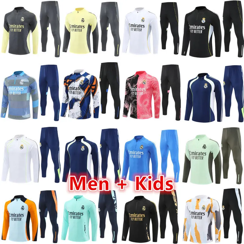 2025 2026 Soccer Tracksuit Sets Training Suit Men And Kids Madrids