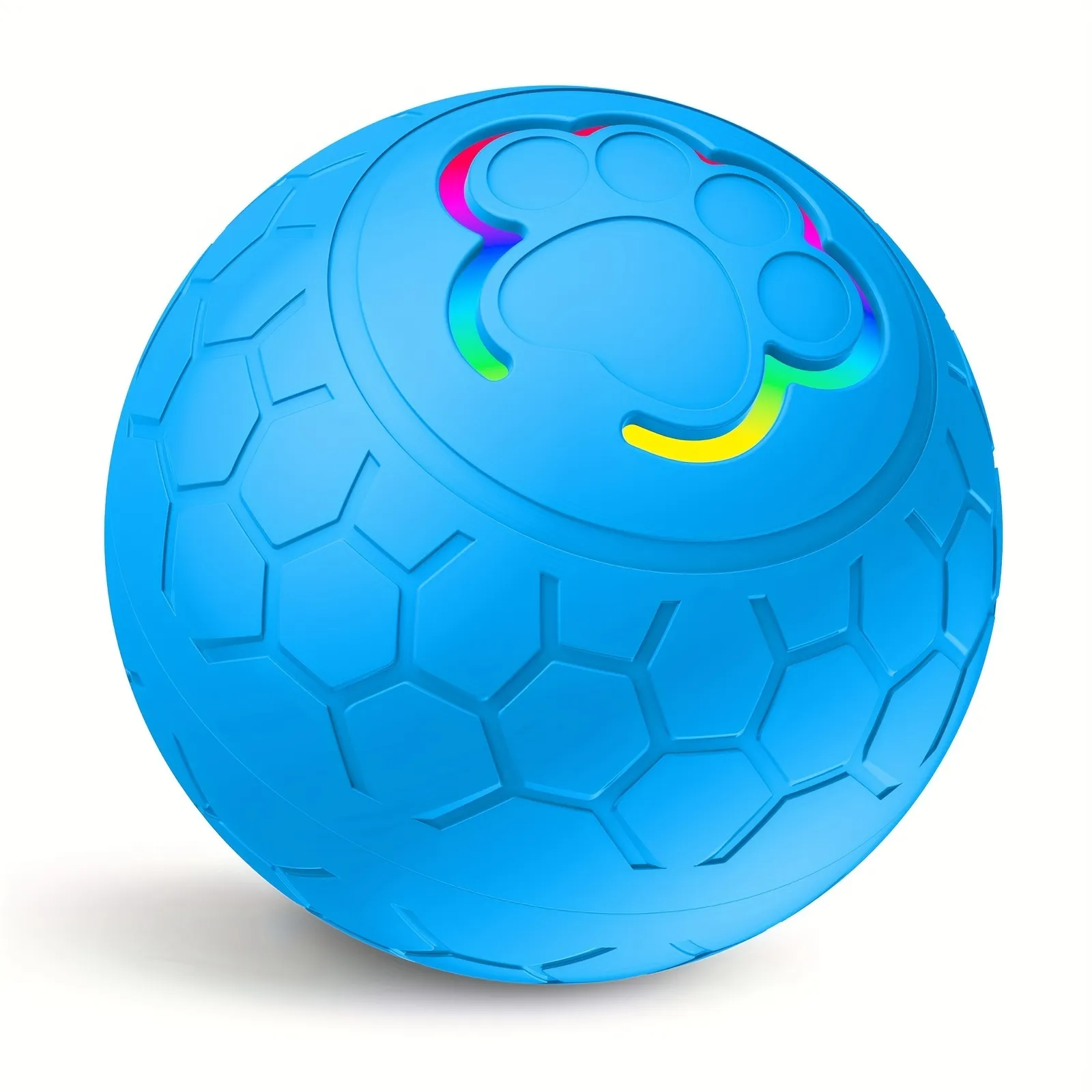 Smart Dog Electronic Interactive Pet USB Automatic Bouncing Rolling Toy Ball With RGB Lights Puppy Cat Product_voghion.com