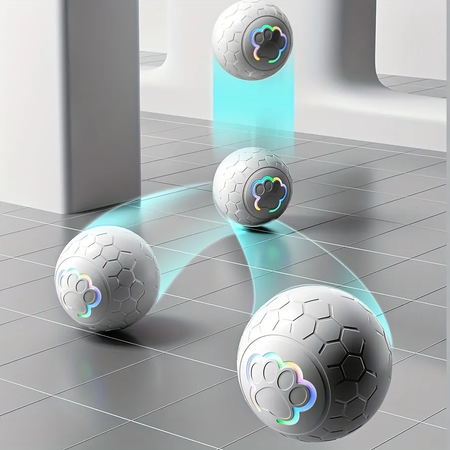 Smart Interactive Bouncing Toy Ball For Cats With Rgb Lights_voghion.com
