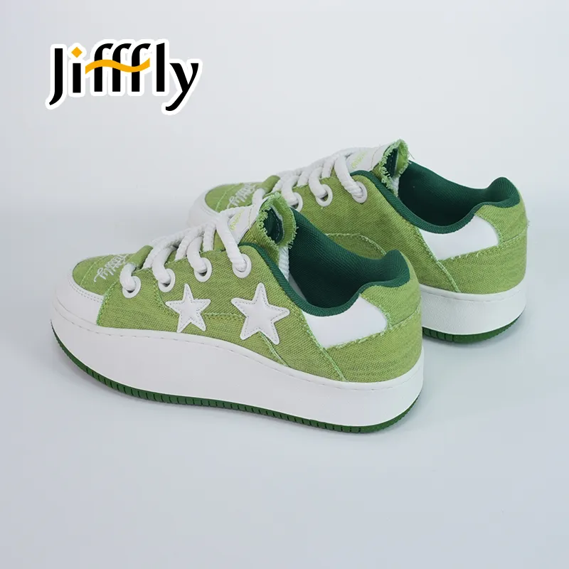 Jifffly Women's Skateboard Summer 2025, Versatile Casual Canvas For Women, Retro Star Shoes_voghion.com