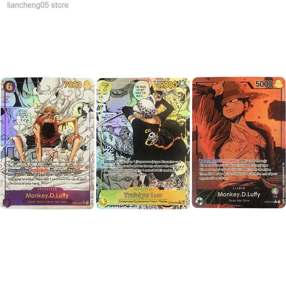 Anime OPCG Collection Card EB02 Monkey D Luffy OP10 Trafalgar Law SEC  Refractive Color Flash Card Textured English Child Gifts L250729 From 4,32  € | DHgate
