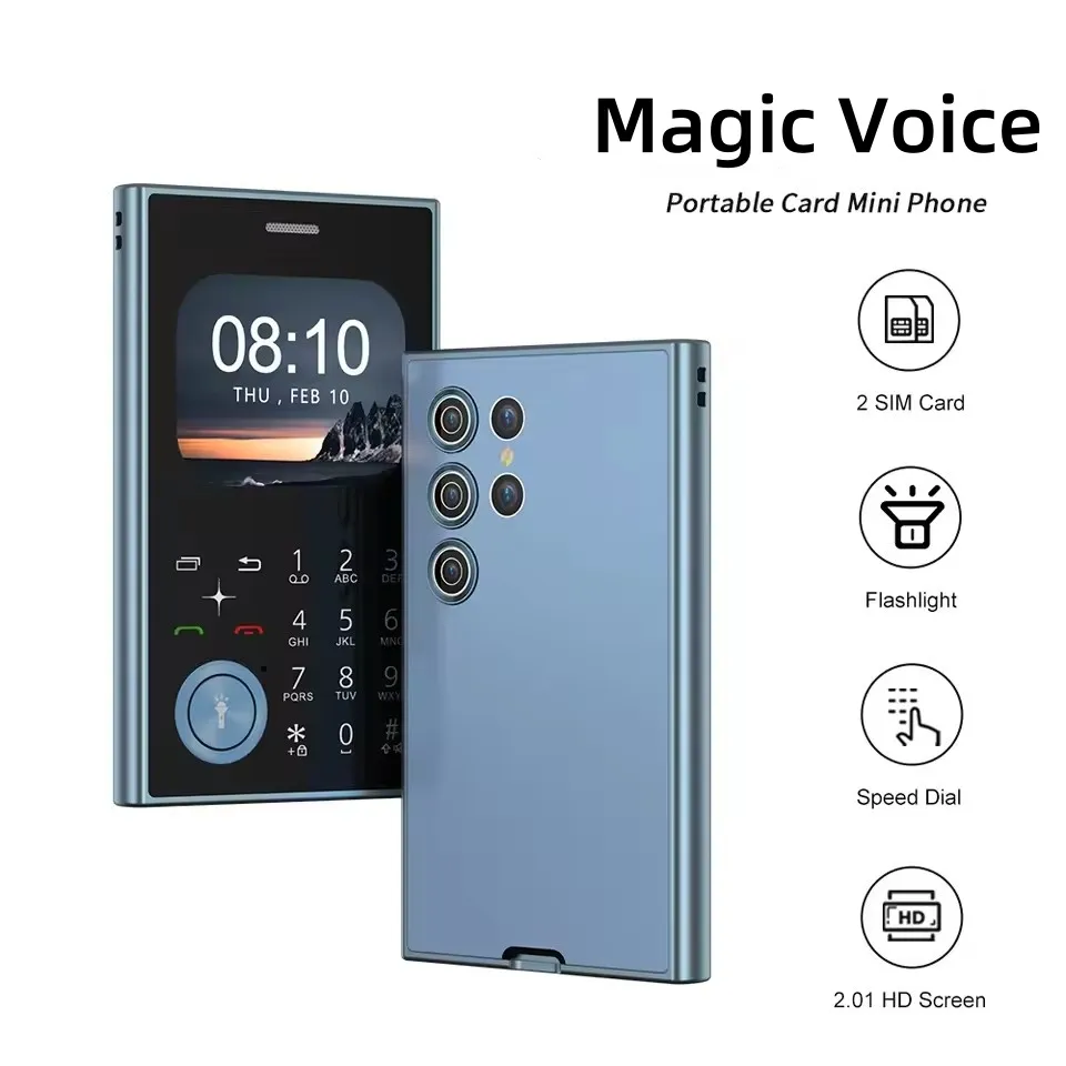 Card Shaped Mini Mobile Phone: Dual SIM, Speed Dial, Magic Voice, And ...