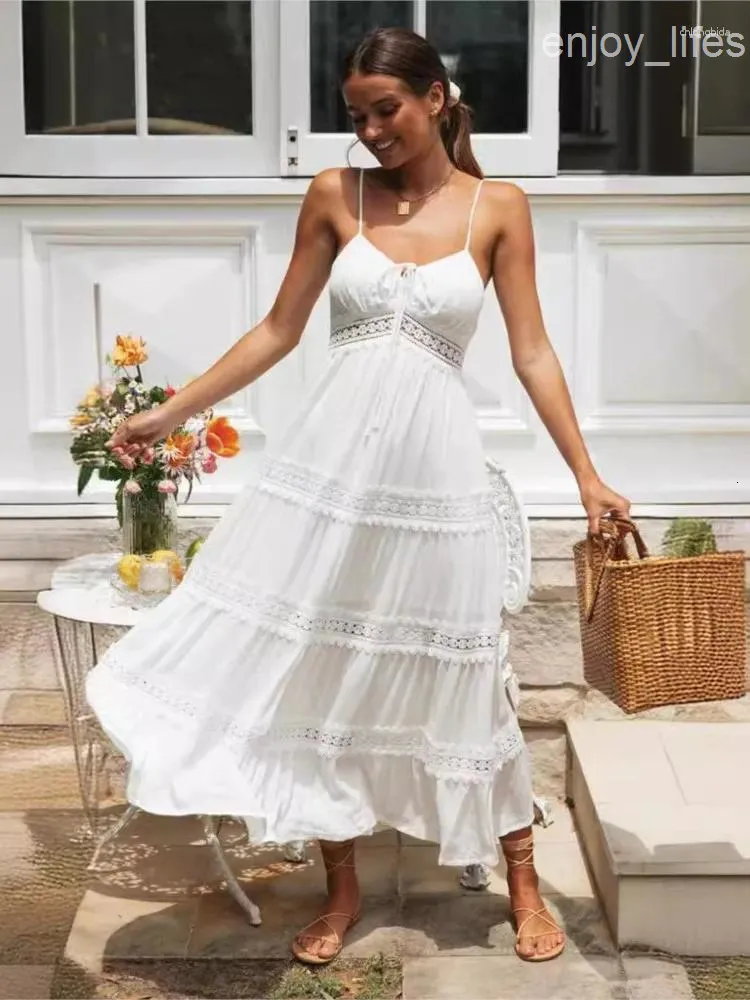 boho white beach dress Lapis Maxi Dress Olive / XL
