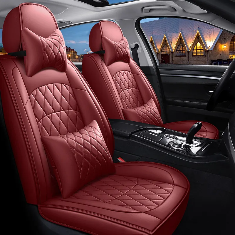 JOYOTO PU Leather Full Car Seat Cover Set For Hyundai Sonata, Front & Rear, Black