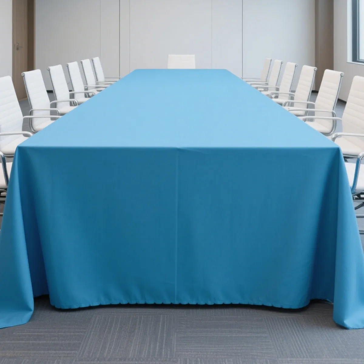 Conference Tablecloth, Black Solid Color, Rectangular, 2025 New ...