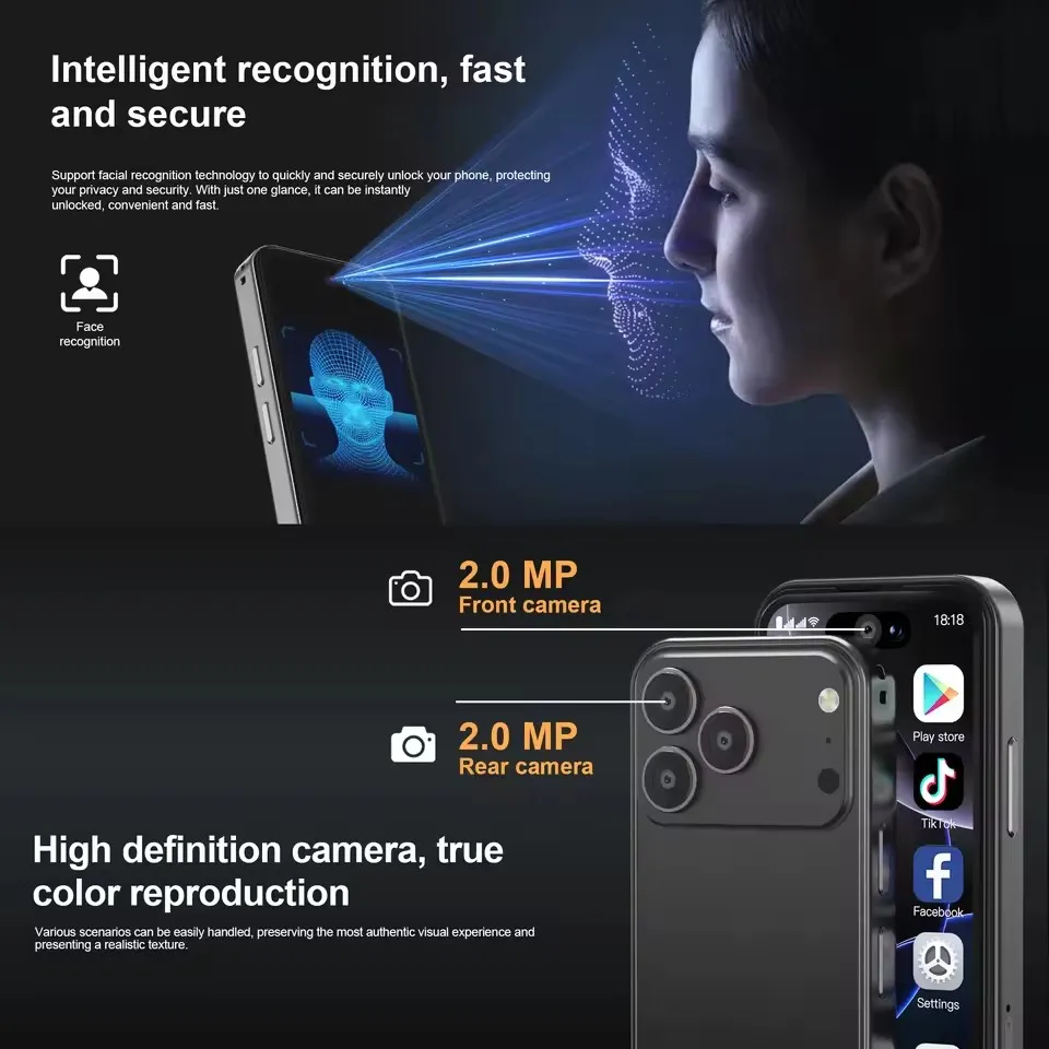 Supper Mini 17Pro Max 3G Small Smartphone Android System 1GB+16GB