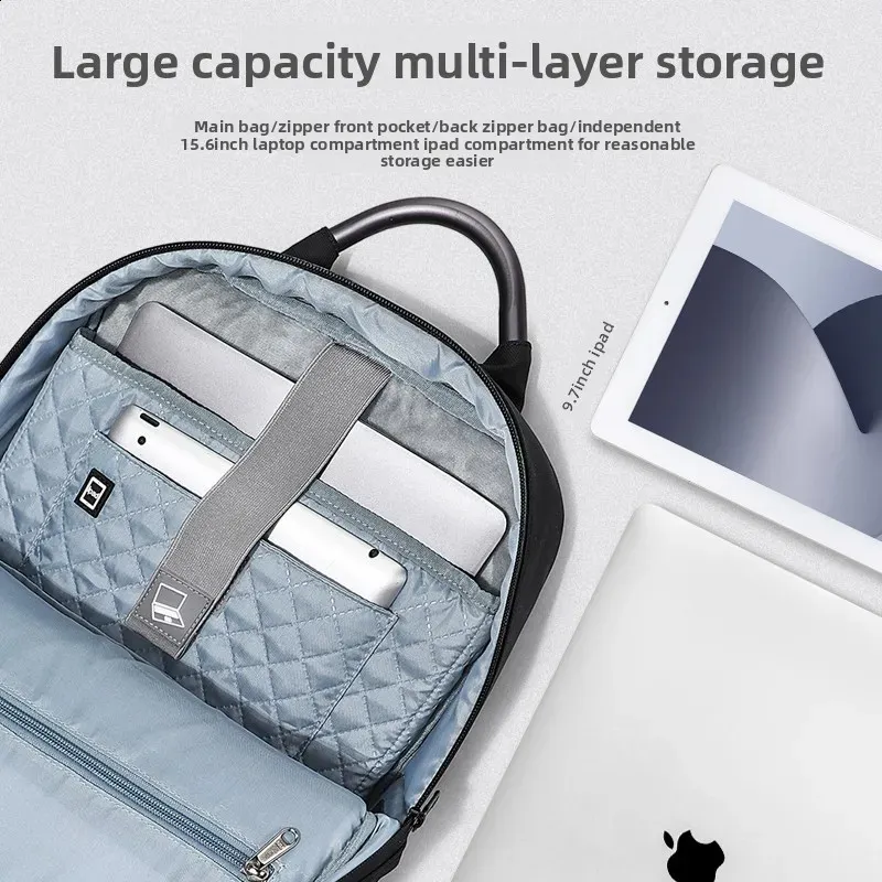 business backpacks with ports for laptops Backpack Men Slim & Expandable Travel Laptop Backpack USB Charging Port Water Resistant Anti-Theft Backpack Fits 15.6In Laptop for Commute Work College with Small Bag(Business Black) : Electronics It is suitable for both men and women Waterproof business backpack with USB