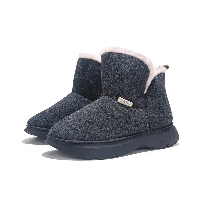 Jifffly 2025 New Fashionable Multi Functional Thickened Warm Short With Fur Lining Winter Snow Designer Shoes Leather_voghion.com