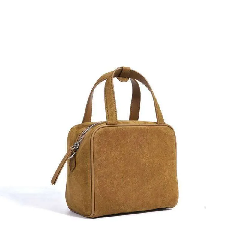 Retro dameshandtas van mat leer, geschikt voor bowlen, suède, dagelijks gebruik, casual kleine damestas._voghion.com