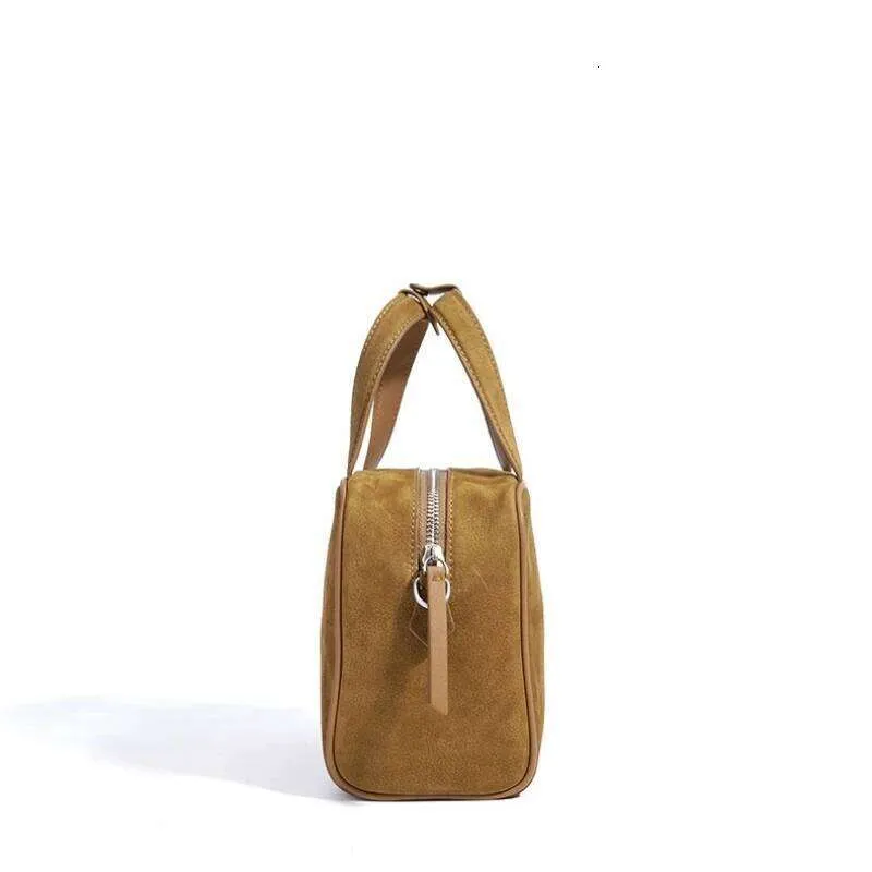 Retro dameshandtas van mat leer, geschikt voor bowlen, suède, dagelijks gebruik, casual kleine damestas._voghion.com
