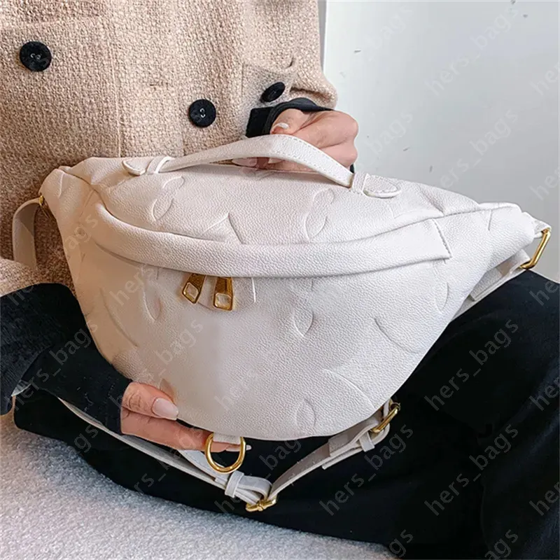 Luxury Embossed Designer Bum Bag Cross Body With Flower