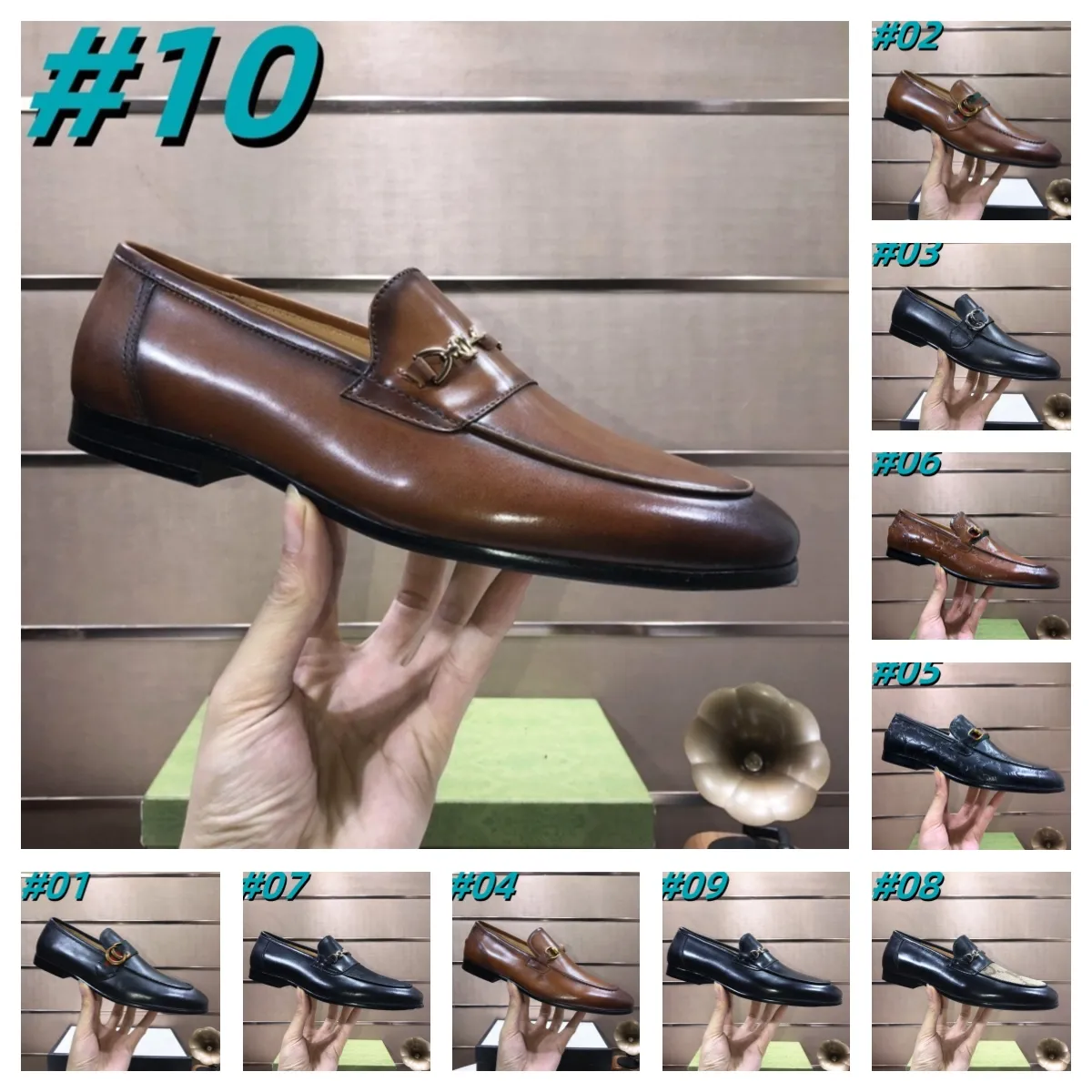 Wholesale Handmade Leather Mens Designer Dress Loafers  display picture 1