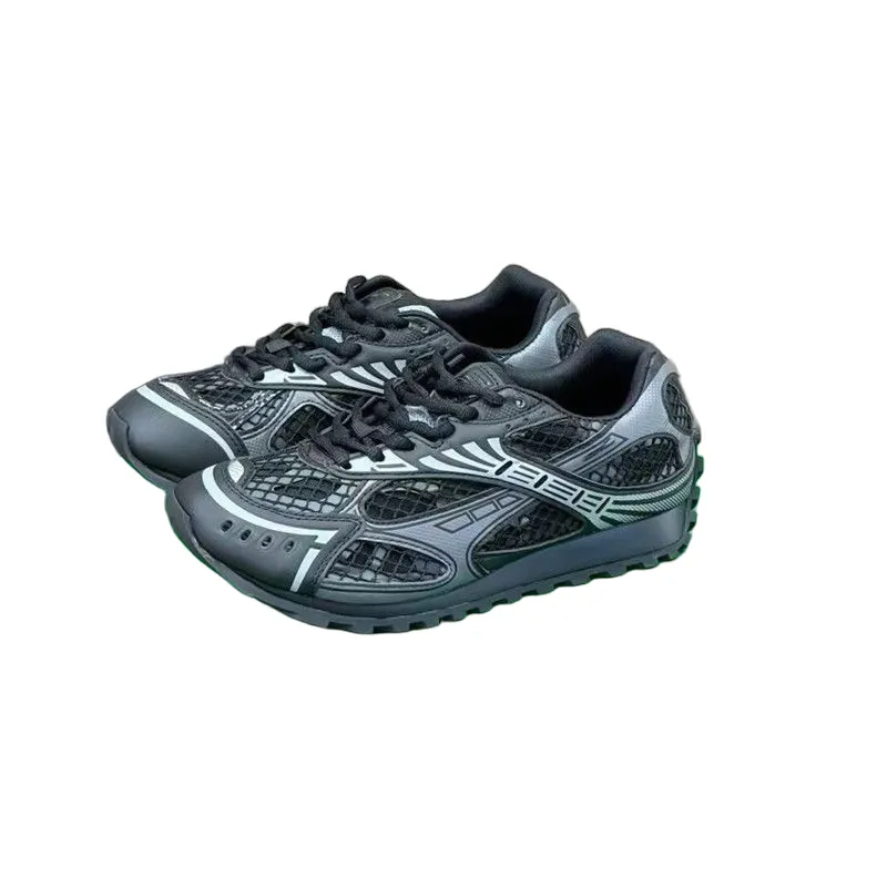 Casual shoes sliver sneakers mens womens trainers leather mesh trainers Grey green black red