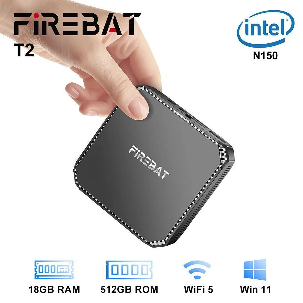 FIREBAT T2 MiniPC Intel N150 Çift Bant WiFi5 BT42 16GB 512GB