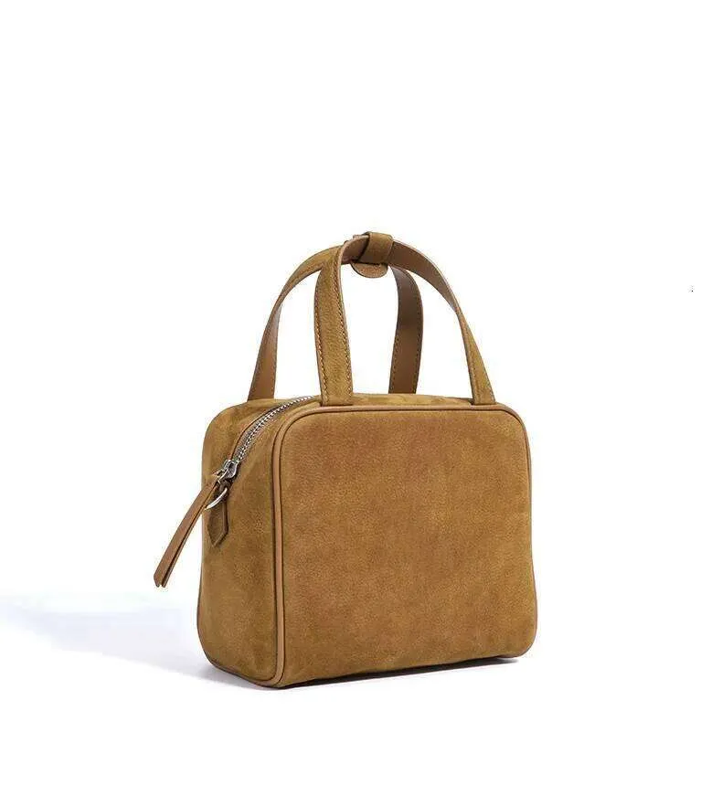 Schoudertas bowling voor dames van echt leer en suède retro stijl_voghion.com