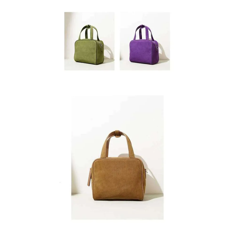 Schoudertas bowling voor dames van echt leer en suède retro stijl_voghion.com